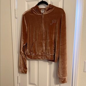 PINK Victoria's Secret Brown Velour Jacket